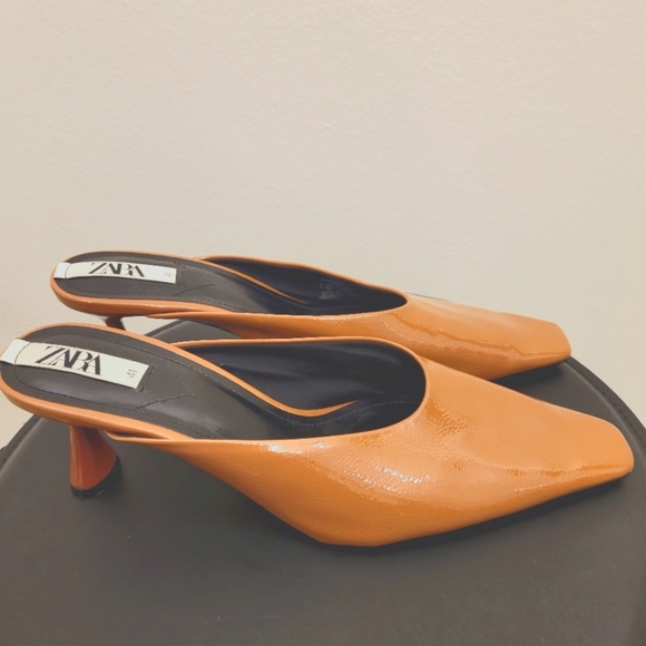 Zara Orange Mules - Picture 1 of 12